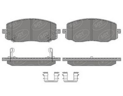 SP617PR SCT - MANNOL Комплект тормозных колодок, дисковый тормоз