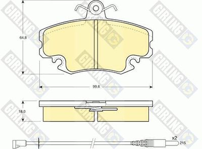 6104001 GIRLING Комплект тормозных колодок, дисковый тормоз