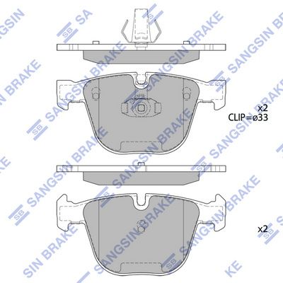 SP2164 Hi-Q Комплект тормозных колодок, дисковый тормоз