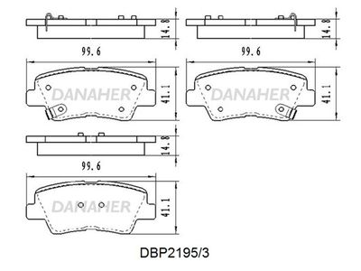 DBP21953 DANAHER Комплект тормозных колодок, дисковый тормоз