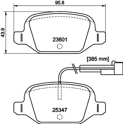 MDB3451 MINTEX Комплект тормозных колодок, дисковый тормоз