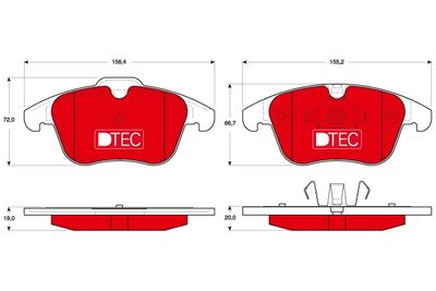 GDB1683DTE TRW Комплект тормозных колодок, дисковый тормоз