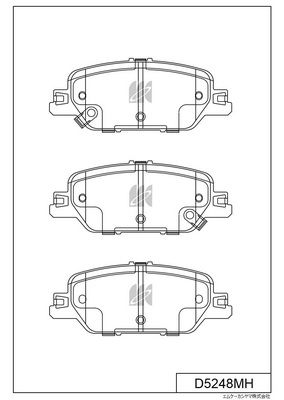 D5248MH MK Kashiyama Комплект тормозных колодок, дисковый тормоз