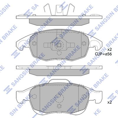 SP1825 Hi-Q Комплект тормозных колодок, дисковый тормоз