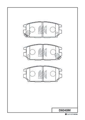 D6049M MK Kashiyama Комплект тормозных колодок, дисковый тормоз