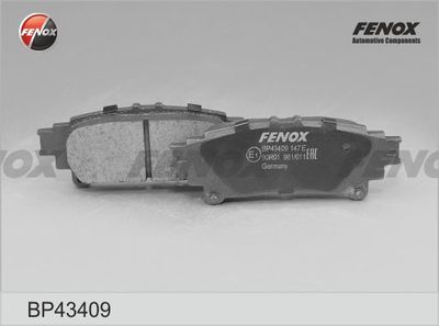 BP43409 FENOX Комплект тормозных колодок, дисковый тормоз