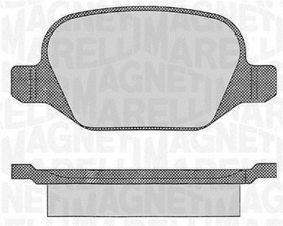 363916060109 MAGNETI MARELLI Комплект тормозных колодок, дисковый тормоз