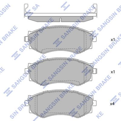 SP2034B Hi-Q Комплект тормозных колодок, дисковый тормоз