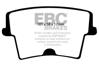 DP41722R EBC Brakes Комплект тормозных колодок, дисковый тормоз