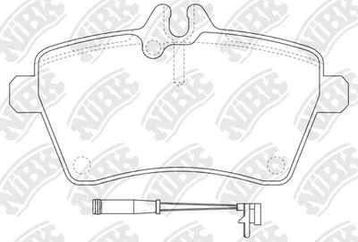 PN0489W NiBK Комплект тормозных колодок, дисковый тормоз