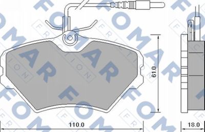 FO643681 FOMAR Friction Комплект тормозных колодок, дисковый тормоз