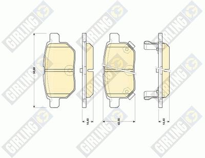 6134549 GIRLING Комплект тормозных колодок, дисковый тормоз
