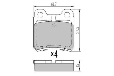 FBP0732 FREMAX Комплект тормозных колодок, дисковый тормоз