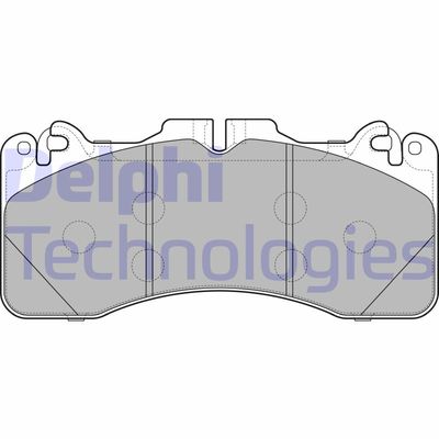 LP2760 DELPHI Комплект тормозных колодок, дисковый тормоз