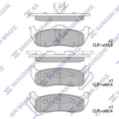 SP4244 Hi-Q Комплект тормозных колодок, дисковый тормоз