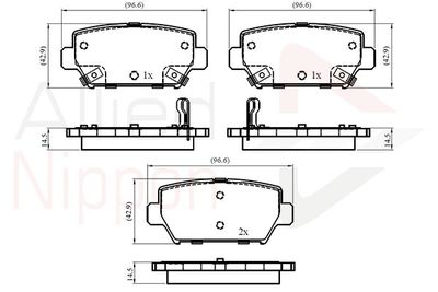 ADB33004 COMLINE Комплект тормозных колодок, дисковый тормоз