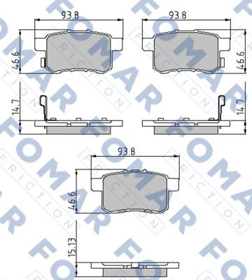 FO891981 FOMAR Friction Комплект тормозных колодок, дисковый тормоз