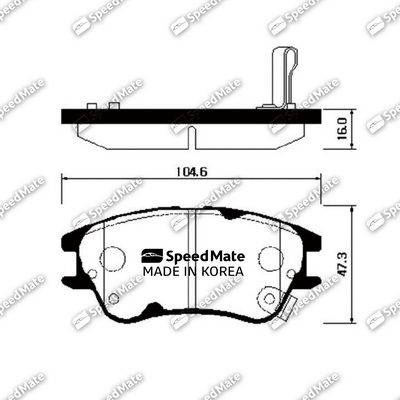 SMBPH024 SpeedMate Комплект тормозных колодок, дисковый тормоз