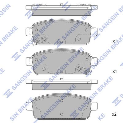 SP1363 Hi-Q Комплект тормозных колодок, дисковый тормоз