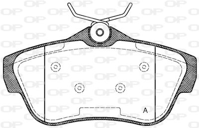 BPA129900 OPEN PARTS Комплект тормозных колодок, дисковый тормоз