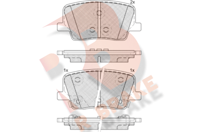 RB2356 R BRAKE Комплект тормозных колодок, дисковый тормоз