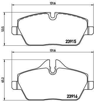 P06034 BREMBO Комплект тормозных колодок, дисковый тормоз