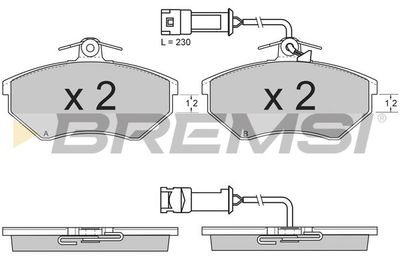BP2637 BREMSI Комплект тормозных колодок, дисковый тормоз