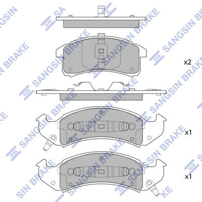 SP1286 Hi-Q Комплект тормозных колодок, дисковый тормоз