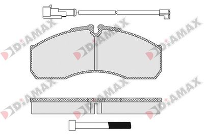 N09328B DIAMAX Комплект тормозных колодок, дисковый тормоз