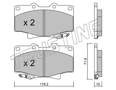 1560 TRUSTING Комплект тормозных колодок, дисковый тормоз