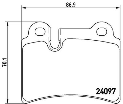 P85111 BREMBO Комплект тормозных колодок, дисковый тормоз