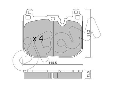 82210154 CIFAM Комплект тормозных колодок, дисковый тормоз