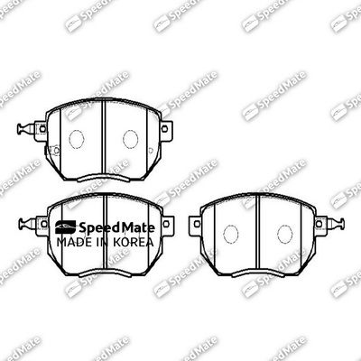 SMBPJ217 SpeedMate Комплект тормозных колодок, дисковый тормоз