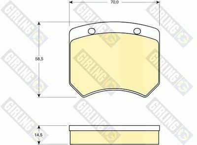 6109736 GIRLING Комплект тормозных колодок, дисковый тормоз