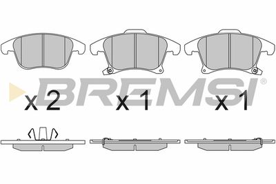 BP3655 BREMSI Комплект тормозных колодок, дисковый тормоз