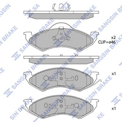 SP1347 Hi-Q Комплект тормозных колодок, дисковый тормоз