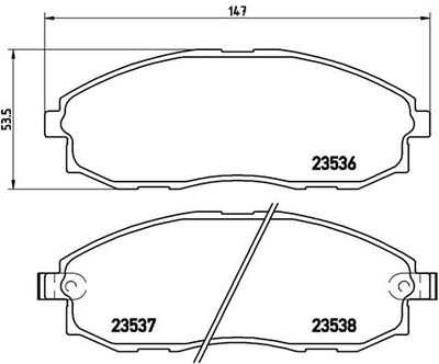 P30010 BREMBO Комплект тормозных колодок, дисковый тормоз