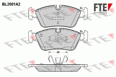 BL2001A2 FTE Комплект тормозных колодок, дисковый тормоз