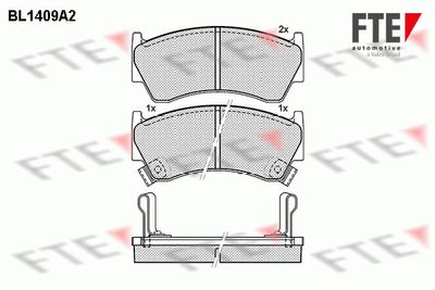 BL1409A2 FTE Комплект тормозных колодок, дисковый тормоз