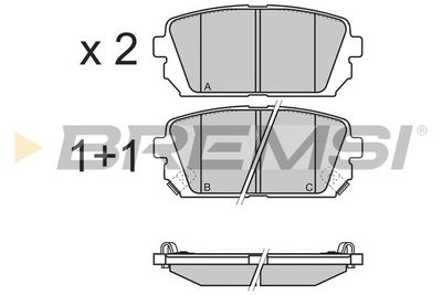 BP3359 BREMSI Комплект тормозных колодок, дисковый тормоз