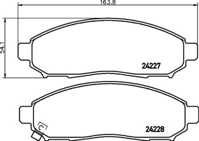 8DB355028321 HELLA PAGID Комплект тормозных колодок, дисковый тормоз