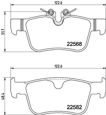 8DB355025971 HELLA Комплект тормозных колодок, дисковый тормоз