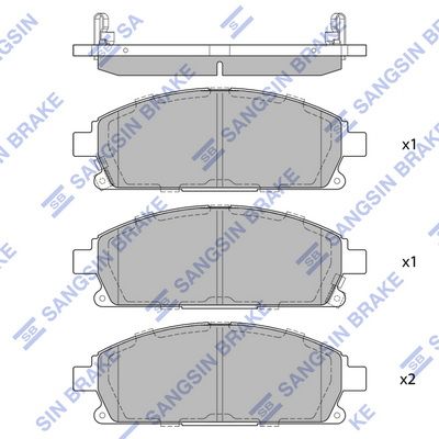 SP1365 Hi-Q Комплект тормозных колодок, дисковый тормоз