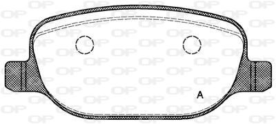 BPA087800 OPEN PARTS Комплект тормозных колодок, дисковый тормоз