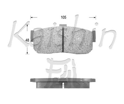 FK1148 KAISHIN Комплект тормозных колодок, дисковый тормоз