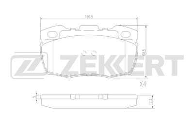 BS2976 ZEKKERT Комплект тормозных колодок, дисковый тормоз