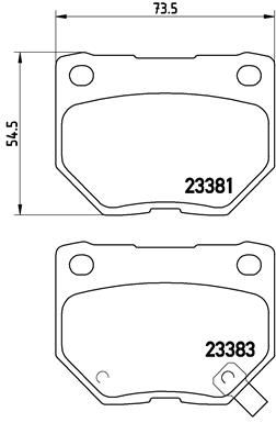 P56054 BREMBO Комплект тормозных колодок, дисковый тормоз