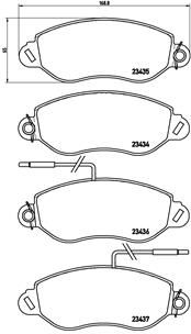 P56042 BREMBO Комплект тормозных колодок, дисковый тормоз