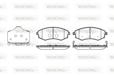 P218303 WOKING Комплект тормозных колодок, дисковый тормоз