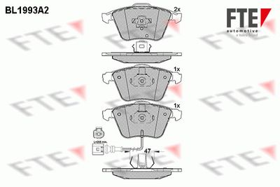 9010581 FTE Комплект тормозных колодок, дисковый тормоз